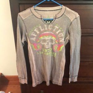 Men’s Affliction long sleeve tee Size Small